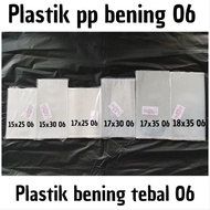 Thick Clear PP Plastic 06 Size 10x20 11x15 11x20 11x25 12x15 12x18 12x20 12x25 13x18 13x20 13x25 13x