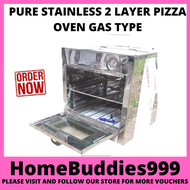 TOP OVEN 2 LAYER OVEN 12x12 CAN FIT UP TO 10 PIZZA GAS TYPE PURE STAINLESS ON HAND WITH TEMPT GAUGE WITH FREE STAINLESS TONG / PINAPATONG SA GASUL / WAALANG KASAMANG BURNER