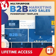 B2B Marketing and Sales Powerpoint Presentation Template - 60+ Unique Slides & 8 Premade Color