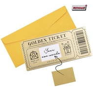 ROWAN1 Golden Ticket Scratch- Card,  Scratch  Ticket Concert Ticket,  Party Favor with Envelope Raff
