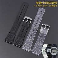 Suitable for Cassie Strap F91W/F84/F105/108/A158/168/AE12 Transparent Watch Accessories