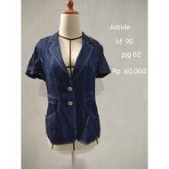 Jubide Women's Top Short Sleeve Blazer