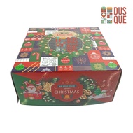 (10 PCS) GLASS CHRISTMAS GIFT BOX 22x22x10 CHRISTMAS RIBBON BOX/ MERRY CHRISTMAS HAMPERS PACKAGING 2