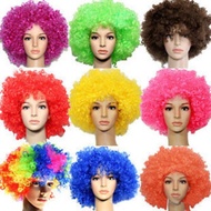 Rambut Palsu Meletup Wig Like Explosive De Halloween Disco Clown Curly Afro Hair Wigs Xmas Party Cos