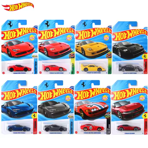Hot Wheels 2025 C4982 Ferrari Set - Ferrari SF90/F40/365 Alloy Car Models, 1:64 Diecast Racing Cars 