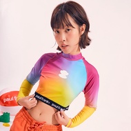 PAUL FRANK เสื้อว่ายน้ำ WOMENS SWEET OMBRE CROP TOP RASHGUARD