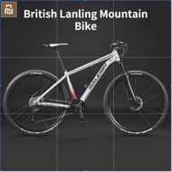 Youpin British Lanling RALEIGH  Mountain Bike Bicycle Male 29-inch Aluminum Alloy 27 Variable Speed line Brake Adult Off-Road Student Bicycle gift&amp;有品 英国 兰令 山地车自行车 男 29寸 铝合金 27变速 线刹 油碟刹 成人 越野 学生 单车