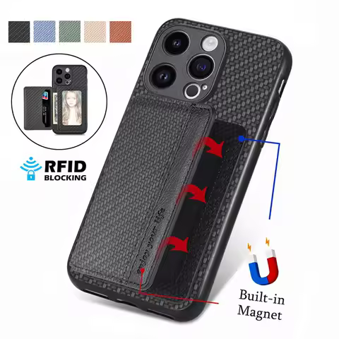Carbon Fiber Case For Huawei Honor X7 X7A X8 X8A X9 X9A 9A X30 X40 2in1 Magnetic Card Bag Photo Fram