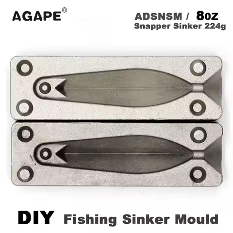 Agape DIY Fishing Snapper Sinker Mould ADSNSM/8oz Snapper Sinker 224g 1 Cavities