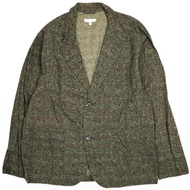 Engineered Garments Loiter 外套 - Java Cloth 布料，美國製造，M 碼，橄欖綠花卉圖案，修身外套 [二手] [Engineered Garments]