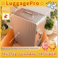 【Bags & Luggage Pro】 Japanese aluminum frame luggage with silent universal wheels, 19-inch carry-on 