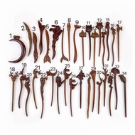 Golden Sandalwood Hairpin Wooden Ancient Hairpin Hanfu Accessories Sandalwood Hairpin Chinese High-E