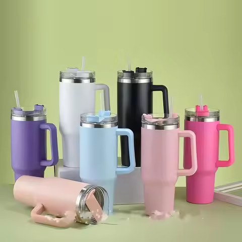 1 ice cream cup, large capacity portable handle cup, stainless steel insulated cup, coffee insulated