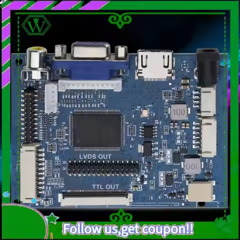 Reliable-PCB800099 LCD Screen Car GPS Display LCD Driver Board -Compatible VGA AV To TTL RGB LVDS