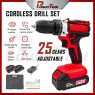 Multifunctional electric impact drill 2 batteries high power impact drill screwdriver hand drill hom