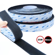 25 Meters 38mm in Width Velcro Tape Strong Self Adhesive Hook and Loop Tape Fastener for Home Decor Car Decoration Adhesive Velcro Strap