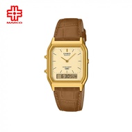 Casio Vintage AQ-230EGL-9A Brown Leather Band Women/Men Watch