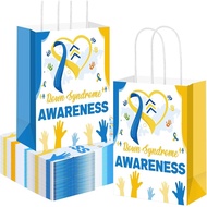 Sweetude 24 Keping Beg Hadiah Kertas Kesedaran Down Syndrome, Beg Hadiah Pesta Down Syndrome dengan 