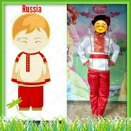 Sz 2-7 Th Kostum Negara Rusia/Baju Tradisional /Baju Anak Cowo