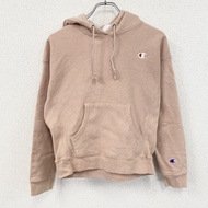 古著Champion Reverse Weave 衛衣/連帽衫，粉紅色，小號，帶刺繡 logo，尺寸 S
