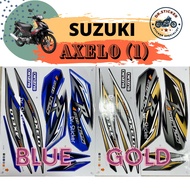 SUZUKI SHOGUN AXELO 125 (1) AXELO125 SHOGUNAXELO SHOGUN125 Stripe Stiker Sticker COVERSET COVER SET KAVERSET
