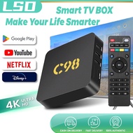C98 4K New HD 13.0 unlocks full channel smart TV with 5G WIFI support for external devices