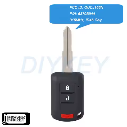 3 Buttons Remote Car Key Fob 315MHz ID46 Chip for Mitsubishi Outlander Sport 2016-2019 Lancer P/N: 6
