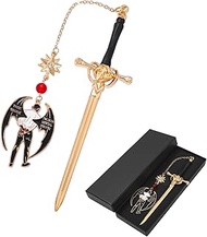 Stainless Steel Acotar Bookmark with Tassel, Acotar Inspirational Creative Moon Mountains Text Book