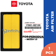 TOYOTA Air Filter For Perodua Axia 2017-/ Bezza 1.0/ Bezza 1.3 (17801-BZ130/17801-BZ140)