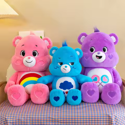 MINISO Rainbow Bear Plush Toys Lovely Care Bears Plush Toys Stuffed Dolls Homdecor Teddy Bear Sleepi