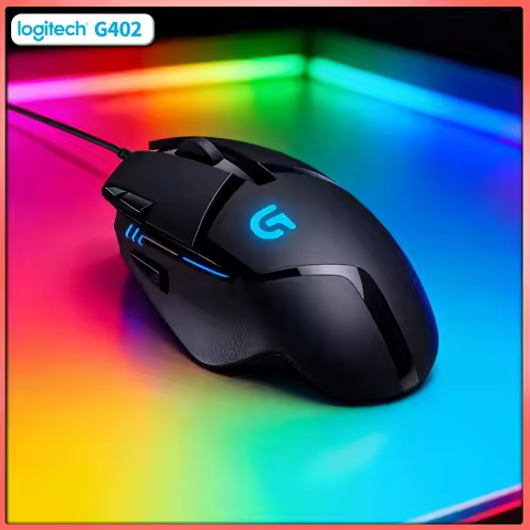 Logitech G402 Wired Gaming Mouse Fusion Engine 32-Bit ARM 4 DPI Modes Anti-Slip Comfortable Gaming G