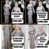 [NEW ARRIVAL] BAJU KURUNG IN GREY - KURUNG RIAU/ KURUNG MODEN/ KURUNG KEDAH