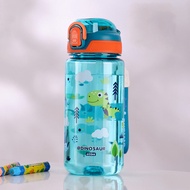 600ml Kids Healthy Plastic Water Bottle With Straw BPA Free Leak-Proof Durable Unbreakable Cartoon C