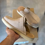 CLARKS SANDAL DESERT TREK  [READY STOCK] Genuine CREAM SUEDE Leather  S1010001 SELIPAR KULIT LELAKI 