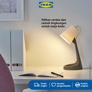 IKEA SVALLET Lampu Meja Kerja Plastik Warna Abu-Abu/Putih
