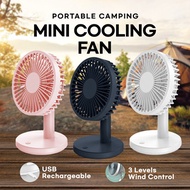 Portable Camping Mini Cooling Fan / Mini Table Fan Portable USB Rechargeable Desk Small Floor Fans / desk top fan stand