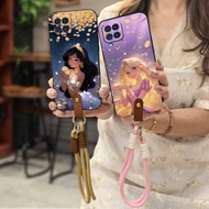 Silicone Necklace Phone Case For Samsung Galaxy F62/M62/SM-E625F Cartoon Soft case Shockproof Crossb