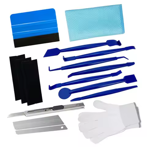 Vinyl Wrap Tool Window Tint Kits Window Film Installation Stick Squeegee Felt Squeegee Wrap Gloves C
