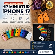 HP GANTUNGAN Keychain Miniaturehp iphone 17 – Cute SmartphoneKeychain in Various Colors