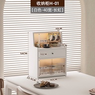 Desktop Organizer Shelf Cupboard Sliding Door Dustproof Home Use Small Tea Cabinet Tabletop Storage 