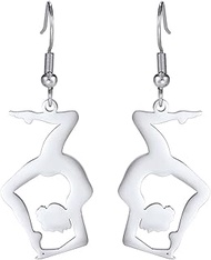 Inspirational Gymnastics Dangle Earrings Girls Ballet/Ballerina/Gymnast Stud Earrings Gymnast Team U