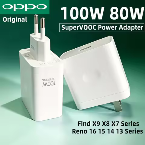 OPPO Charger Original 100w 80w Supervooc Power Adapter EU US OPPO Find X5 X6 X7 X8 Ultra X9 Pro Reno