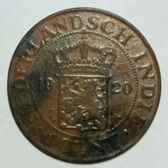 Uang Koin kuno 1 Cent Nederlandsch Indie Tahun 1920 ( a )