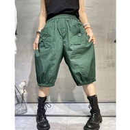 Plus Size Cargo Pants for Women 2026 Summer High Waist Baggy Five-Point Pants