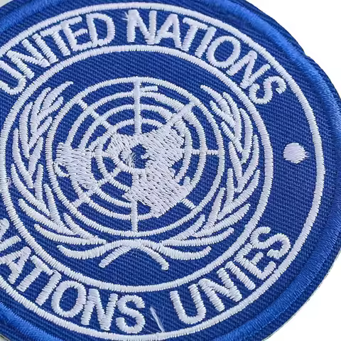 United Nations Flag Velcro Embroidery Badge Clothing Accessories DIY Cloth Sticker Clothes Armband A