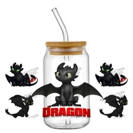 Funko | Popular Movie Black Dragon 16oz UV DTF 3D Transfer Sticker Decals High Quality For Glass Can