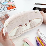 LITTLEX0 Pen Bag, Otter Penguin Plush Pencil , Portable Large Capacity Stationery Bag Student