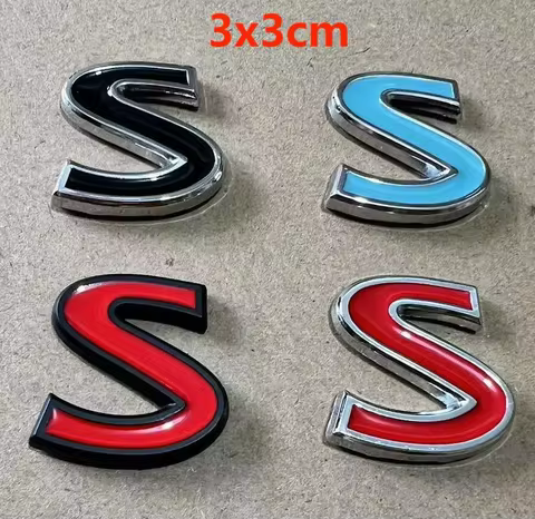1X New 3D S Metal Car Auto Badge Emblem Sticker for Infiniti Q50 Q50L G37 G25 QX70 FX35 FX37 Car-Sty