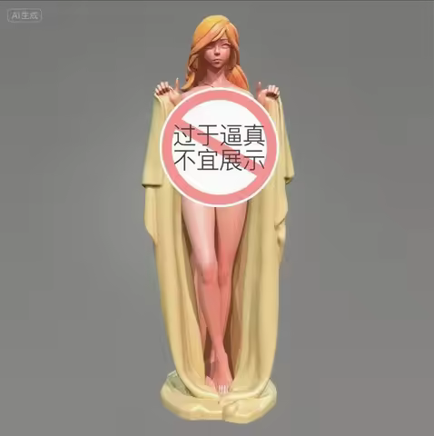 The height of man 38mm 50mm 75mm Resin Model Kit Cute Girl Colorless Self Assembly（3D Printing ）TD-7