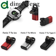 DINGYIFENG Watch Charging Adapter for Garmin EPIX 2 for Garmin Venu for Garmin Fenix 7 Charger Port Plug Micro USB Type C Watch Charger Plug